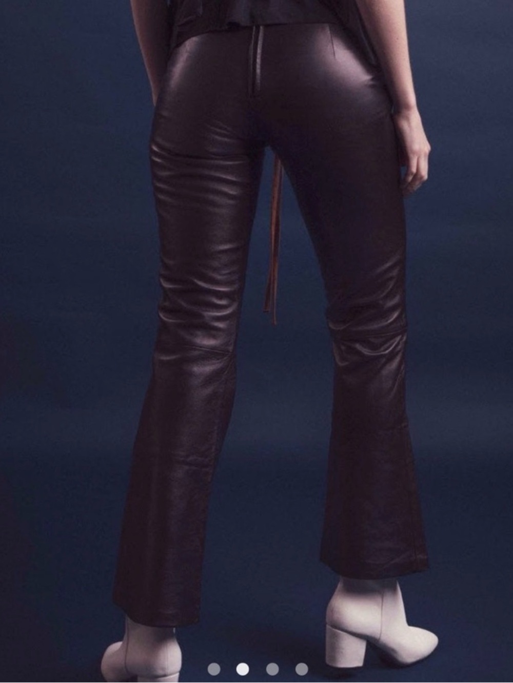 Vintage Michael Hoban North Beach Leather Black Leather Pants, Straight Leg, 10
